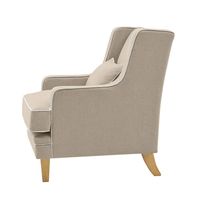 Bondi Hamptons Armchair Natural W/White Piping