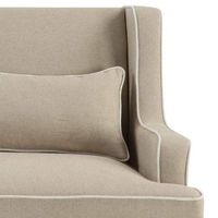 Bondi Hamptons 2 Seat Sofa Natural W/White Piping