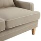 Bondi Hamptons 2 Seat Sofa Natural W/White Piping