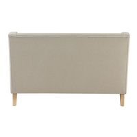 Bondi Hamptons 2 Seat Sofa Natural W/White Piping