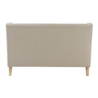 Bondi Hamptons 2 Seat Sofa Natural W/White Piping