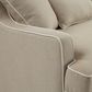 Bondi 3 Seat Sofa Nat/White Piping