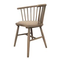 Round Curved Strip Back Elm Wood Dining Chair Natural