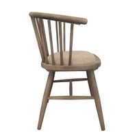 Round Curved Strip Back Elm Wood Dining Chair Natural