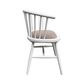 Round Curved Strip Back Elm Wood Dining Chair White