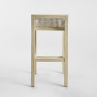 Amalfi Elm Wood and Rattan Bar stool Natural