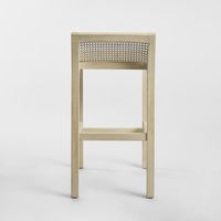 Amalfi Elm Wood and Rattan Barstool Natural