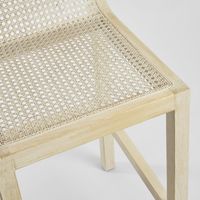 Amalfi Elm Wood and Rattan Barstool Natural