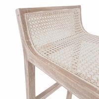 Amalfi Elm Wood and Rattan Bar stool Natural