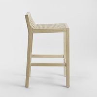 Amalfi Elm Wood and Rattan Barstool Natural