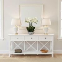 Sorrento 3 Drawer 190 cm Hamptons Console White
