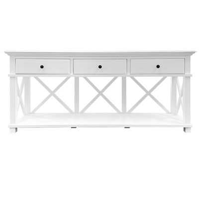 Sorrento 3 Drawer 190 cm Hamptons Console White