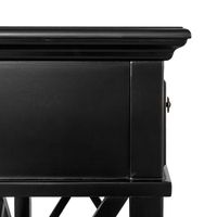 Sorrento 3 Drawer Hamptons 190cm Console Black