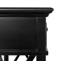 Sorrento 3 Drawer Hamptons 190cm Console Black