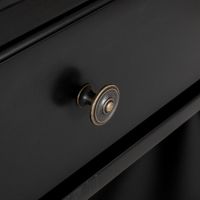 Sorrento 3 Drawer Hamptons 190cm Console Black