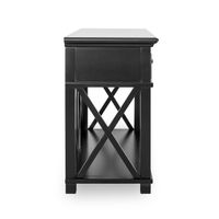 Sorrento Hamptons 130cm 2 Drawer Console Black