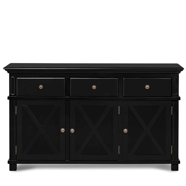 Sorrento Black 3 Drawer Buffet