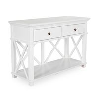 Sorrento Hamptons 130cm 2 Drawer Console White