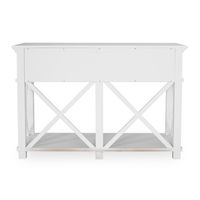 Sorrento Hamptons 130cm 2 Drawer Console White