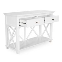 Sorrento Hamptons 130cm 2 Drawer Console White
