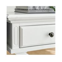 Sorrento Cross Leg Hamptons BedSide Table W/Drawer White