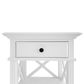 Sorrento White Bedside Table with Shelf