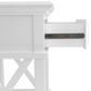 Sorrento White Bedside Table with Shelf