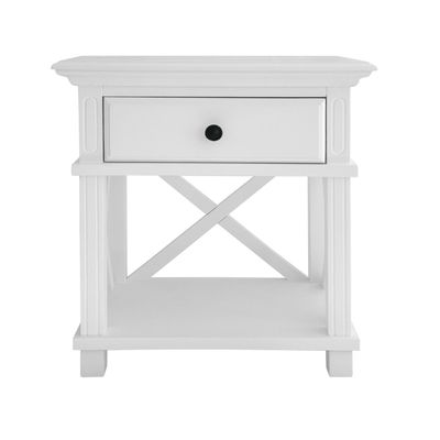 Sorrento Hamptons Bedside Table W/Drawer White