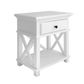 Sorrento White Bedside Table with Shelf