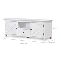 Sorrento Hamptons 170cm Media Unit White