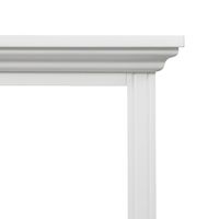 Sorrento Hamptons Square Side Table W/ Glass Top White