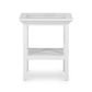 Sorrento Hamptons Square Side Table W/ Glass Top White