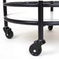 Round Marble Shelves Bar Trolley Black