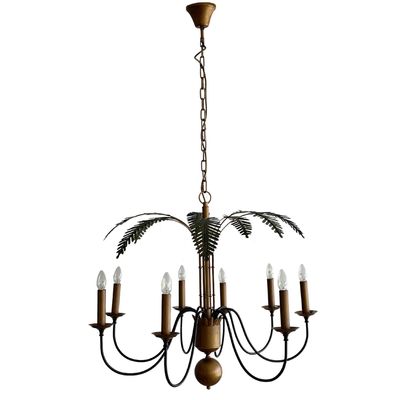 Palm Leaves Iron Chandelier 8 Lights