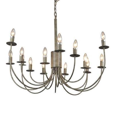 16 Arm Taupe Iron Chandelier 16 Lights