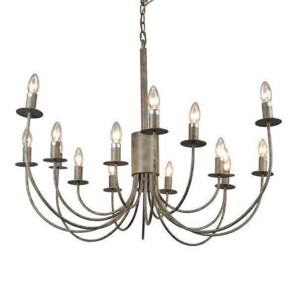 16 Arm Taupe Iron Chandelier 15 Lights