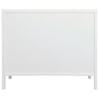 Santorini Hamptons 3 Drawer Timber/Rattan Dresser 100cm White