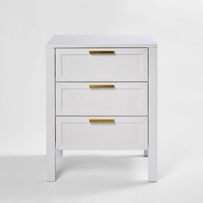 Santorini Bedside 3 Drawers White