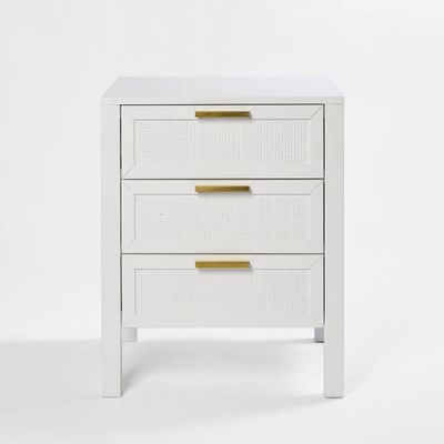Santorini Bedside 3 Drawers White