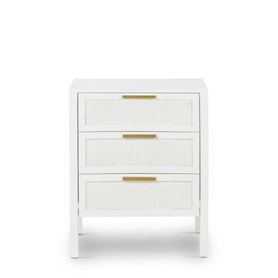 Santorini Bedside 3 Drawers White