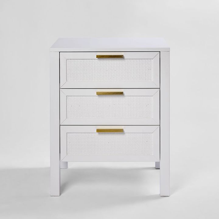 Santorini Bedside 3 Drawers White