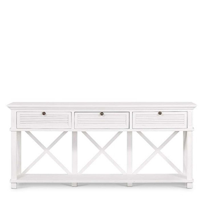 West Beach 3 Drawer Hamptons 190cm Console White