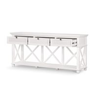 West Beach 3 Drawer Hamptons 190cm Console White