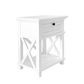 West Beach Hamptons Bedside Table W/Drawer White