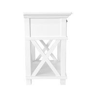 West Beach Hamptons Bedside Table W/Drawer White