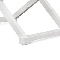 West Beach Cross Leg Hamptons Side Table W/Drawer White