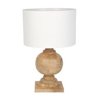 Coach - Natural - Turned Wood Ball Balustrade Table Lamp