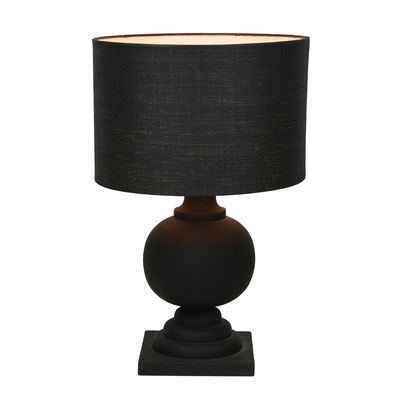 Coach - Black - Turned Wood Ball Balustrade Table Lamp