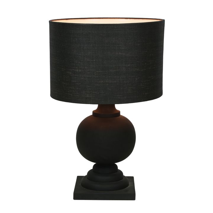 Coach - Black - Turned Wood Ball Balustrade Table Lamp