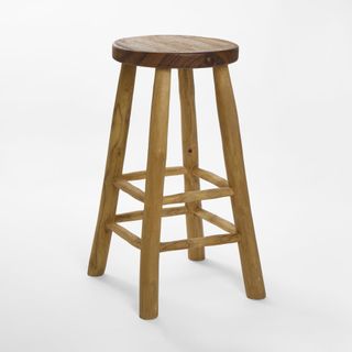 Teak Stool Lacquered Medium